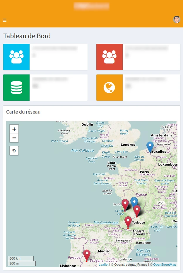 Dashboard cloud de suivi des nœuds